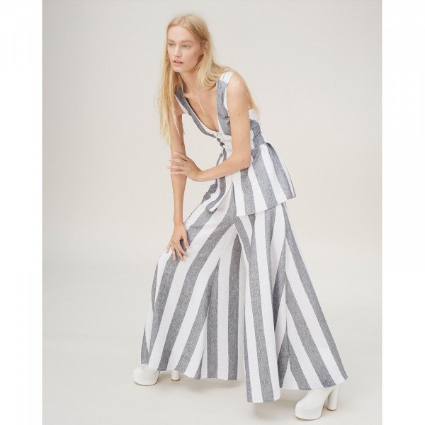Paper London Sunflower Striped Top