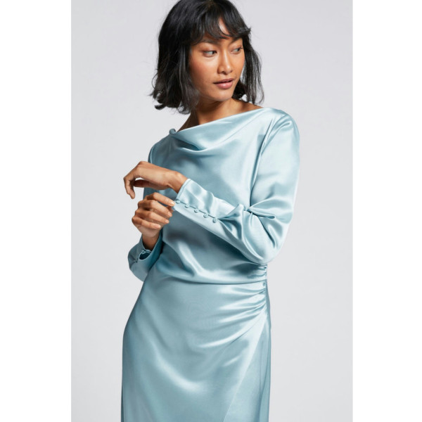 & Other Stories & Other Stories Fitted Waterfall Neckline Dress