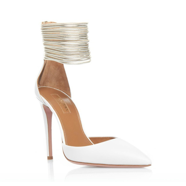 Aquazzura Hello Lover 105 Ankle Strap Pumps