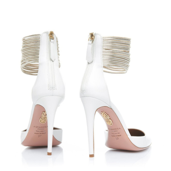 Aquazzura Hello Lover 105 Ankle Strap Pumps