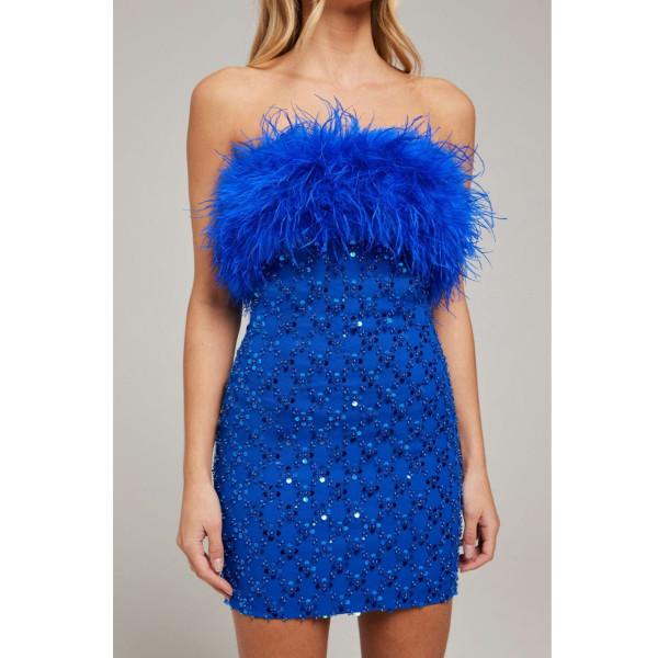 Nadine Merabi Harlow Blue Dress