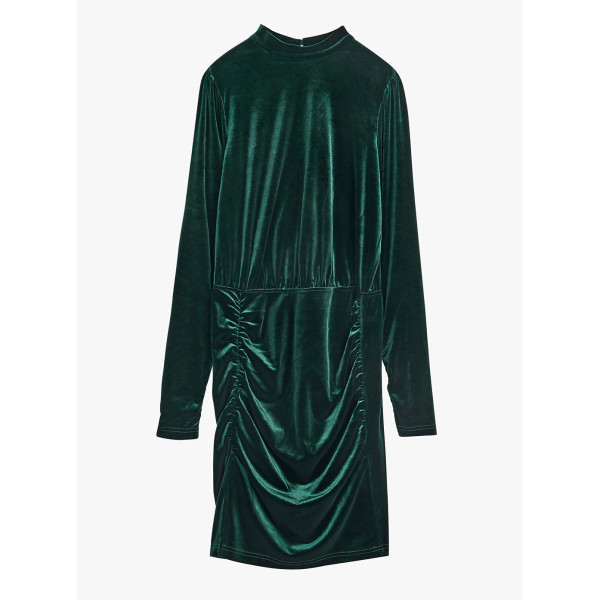 H and m shop green velvet dress