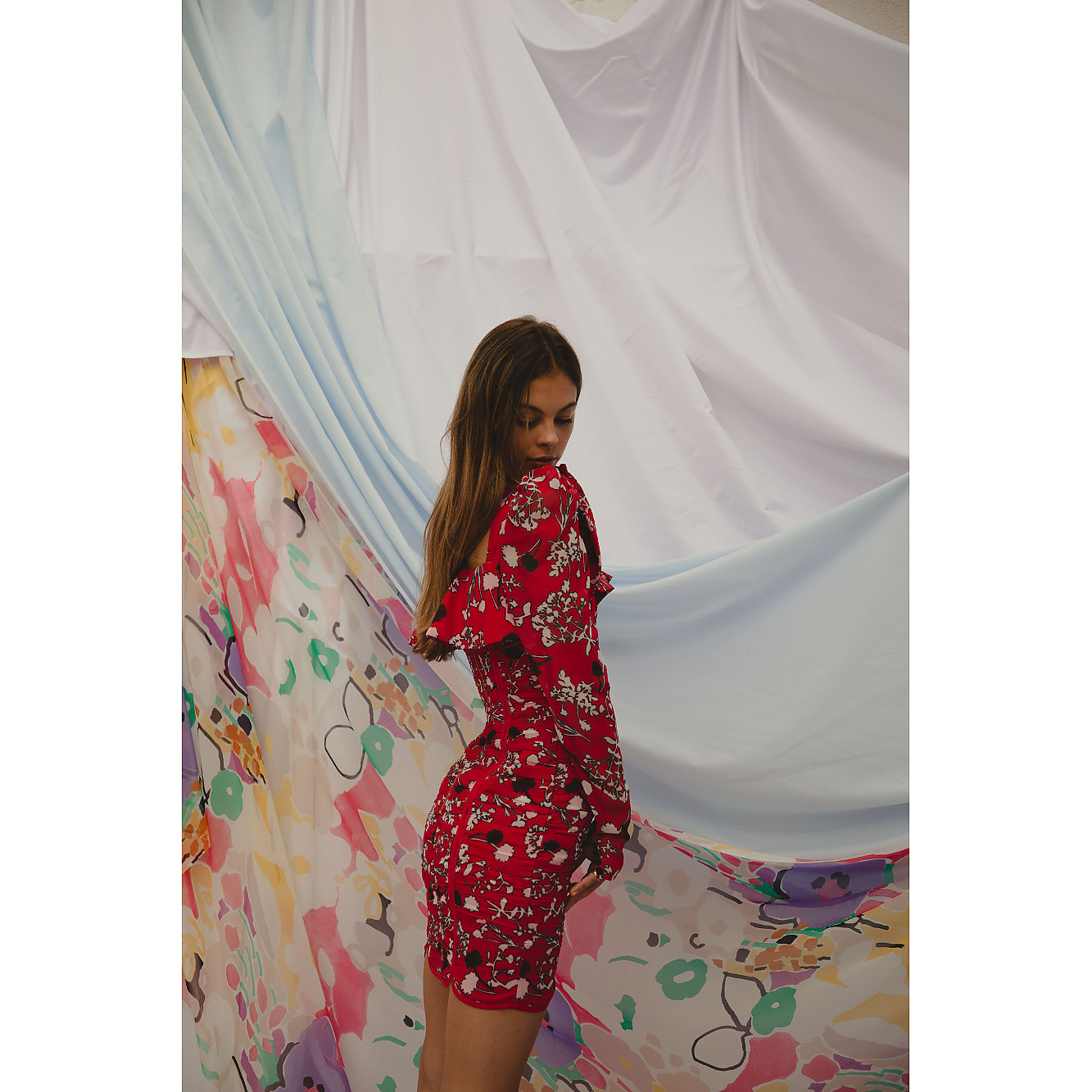 Self-Portrait Japanese Iris Dress