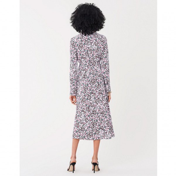 Diane von Furstenberg Tilly Silk Crepe De Chine Midi Wrap Dress