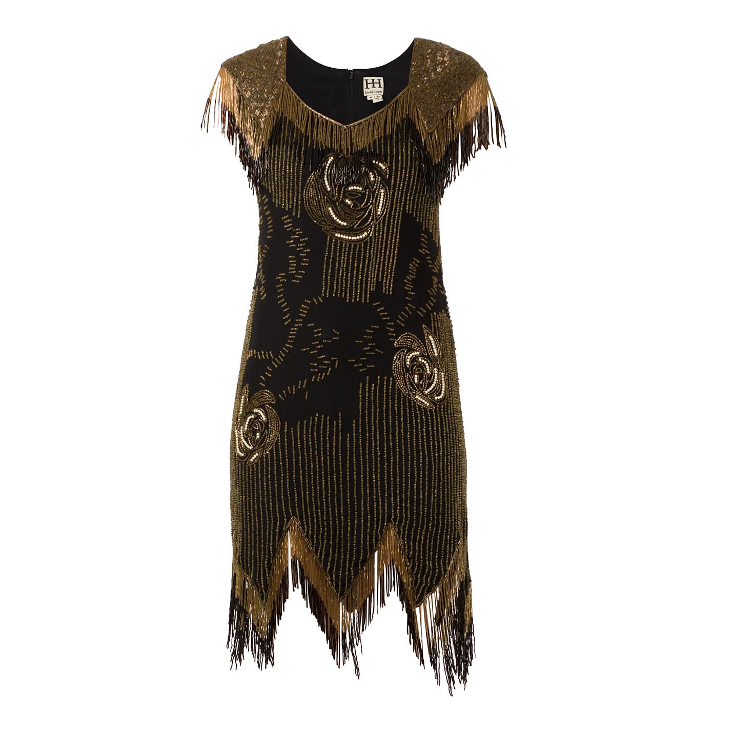 Haute Hippie Beaded Silk Flapper Dress