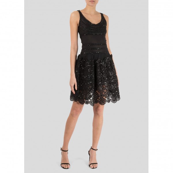 Ermanno scervino black outlet lace skirt