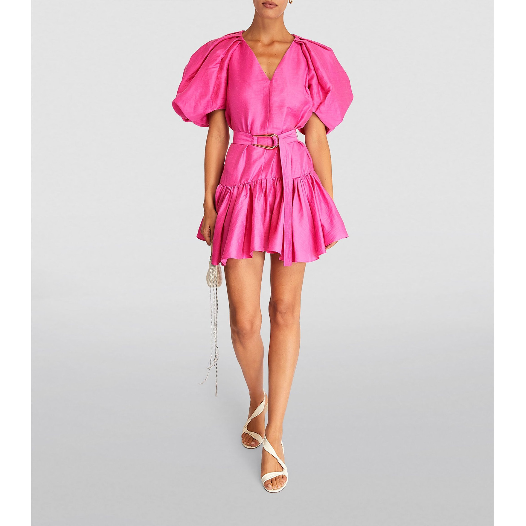Acler Wheatland Linen-Blend Mini Dress