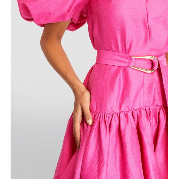 Acler Wheatland Linen-Blend Mini Dress