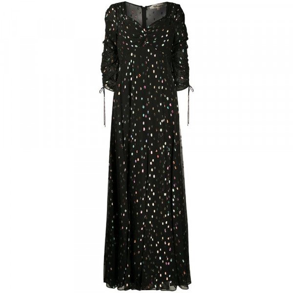 Diane von Furstenberg Bellona Metallic Dot Gown