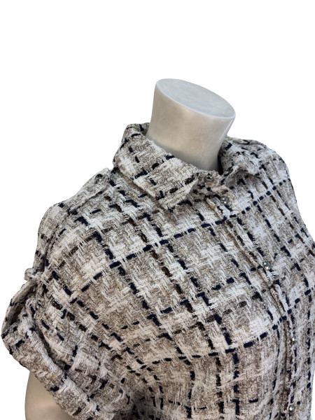 IRO Textured Tweed Short-Sleeve Jacket