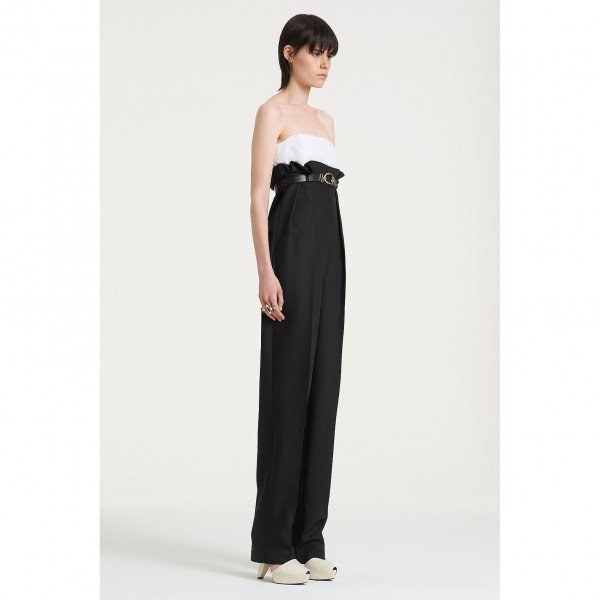 PORTS 1961 Tulip Waist Tuxedo Jumpsuit