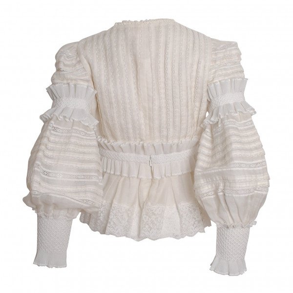 ZIMMERMANN Smocked Peplum Blouse