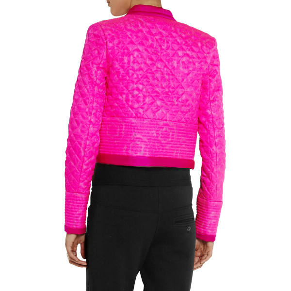 Isabel Marant Kade Quilted Neon Silk-Organdy Jacket