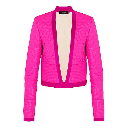 Rent Buy Isabel Marant Kade Quilted Neon Silk-Organdy Jacket | MY