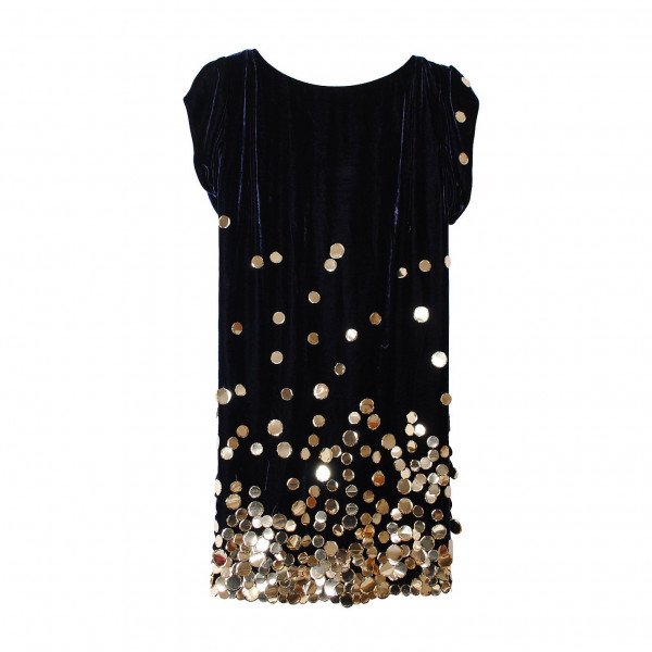 Diane von Furstenberg Embellished Velvet Dress