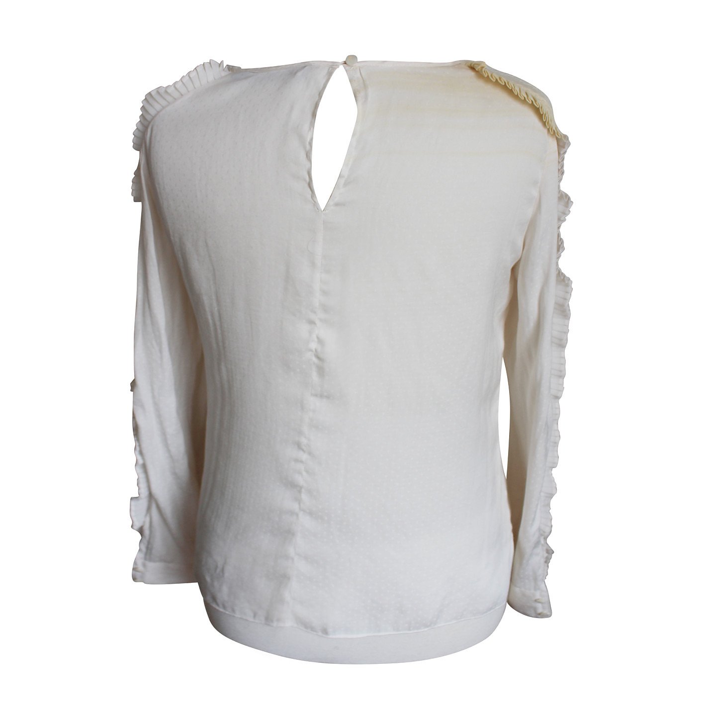 Karen Millen Ruffle-Sleeve Silk Top