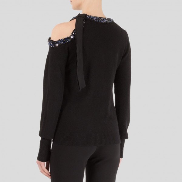 3.1 Phillip Lim Embellished Cold Shoulder Sweater