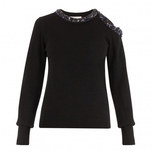 3.1 Phillip Lim Embellished Cold Shoulder Sweater