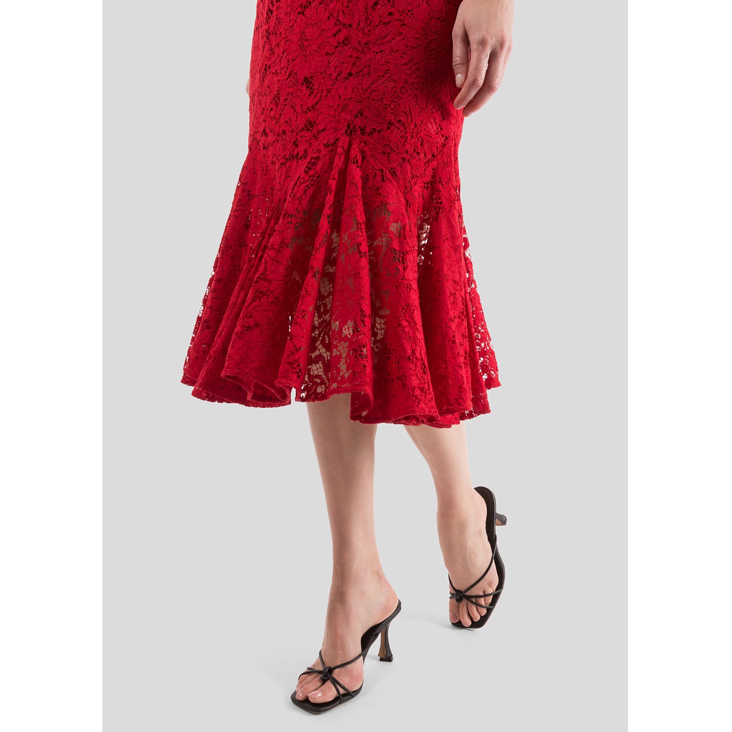 Rent Buy DOLCE & GABBANA Lace Fishtail Midi Skirt | MY WARDROBE HQ