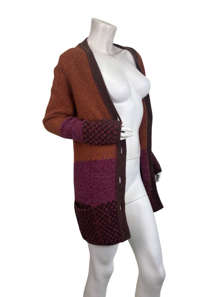 Louis Vuitton Oversized Colour Block Chunky Knit Cardigan