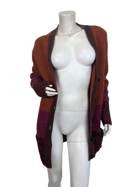 Louis Vuitton Oversized Colour Block Chunky Knit Cardigan