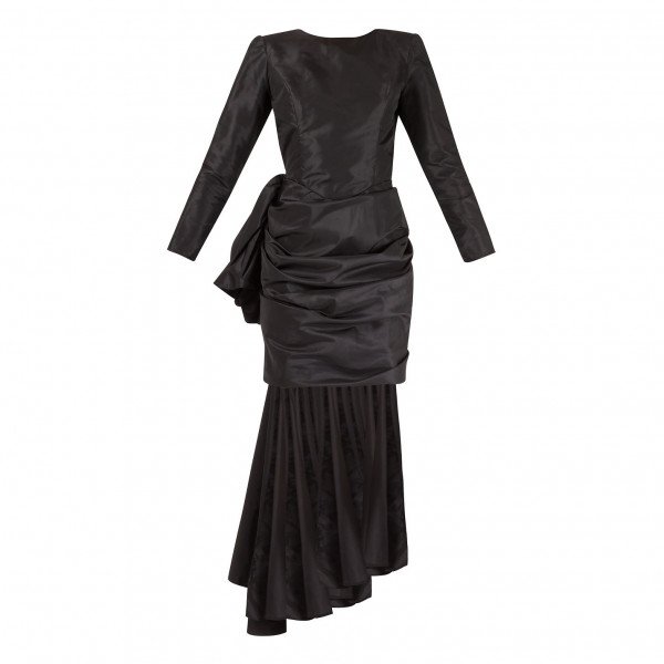 Vintage Vintage Victor Costa Ruched Draped Dress