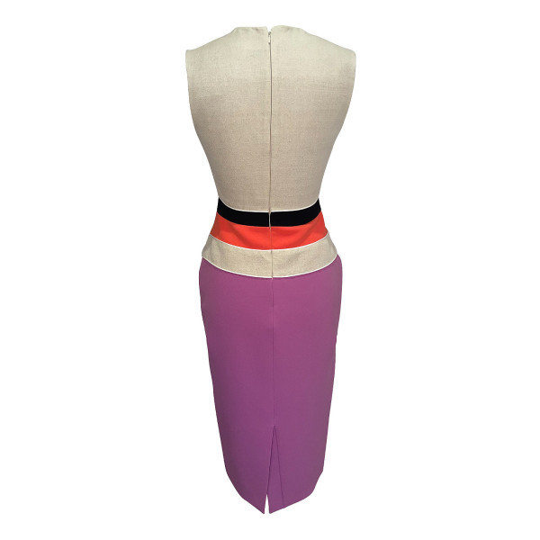 Roksanda Colour-Block Sleeveless Midi Dress