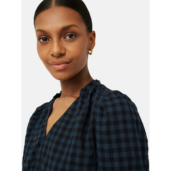 Jigsaw Cotton Gingham Cicelly Top