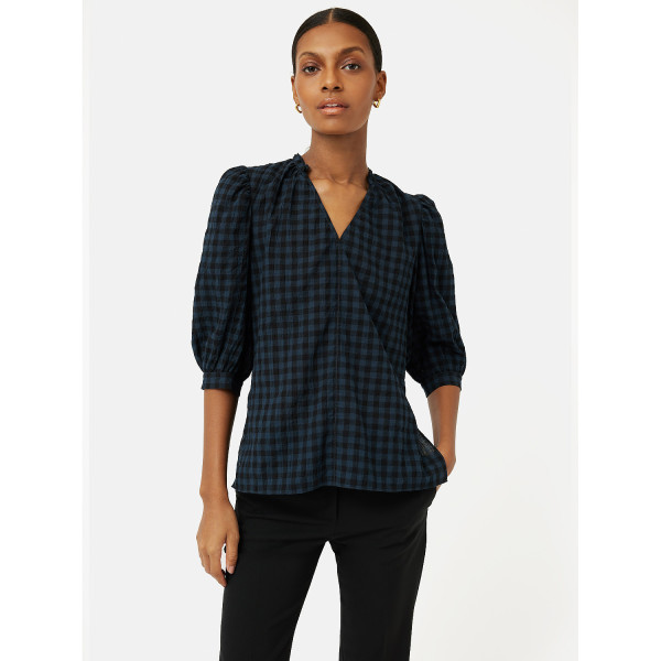 Jigsaw Cotton Gingham Cicelly Top