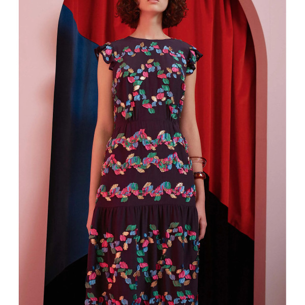 Peter Pilotto Appliqué Maxi Dress