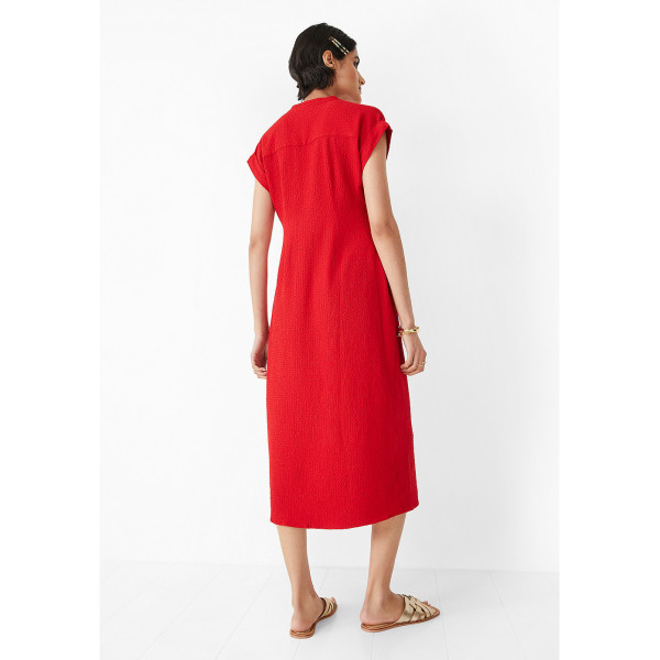 Hush Textured Posy Midi Dress