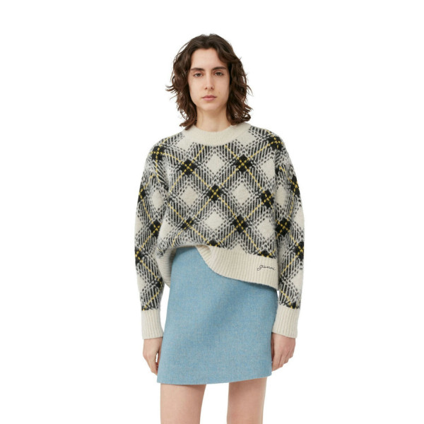 Ganni Ganni Wool Mini Skirt