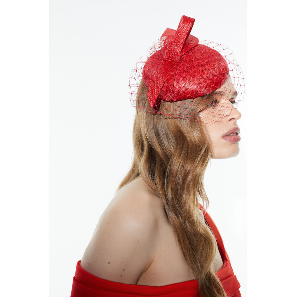 Karen Millen Emily-London Asymmetric Veiled Fascinator