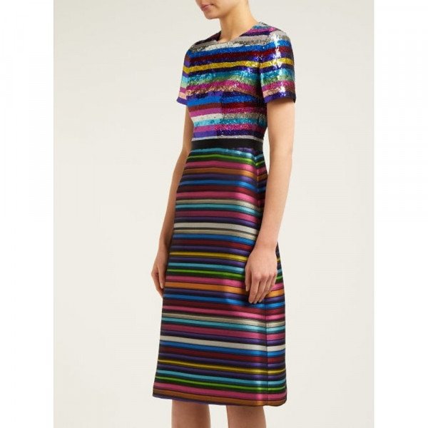 Mary Katrantzou L'Amur Dress In Pencils Jacquard