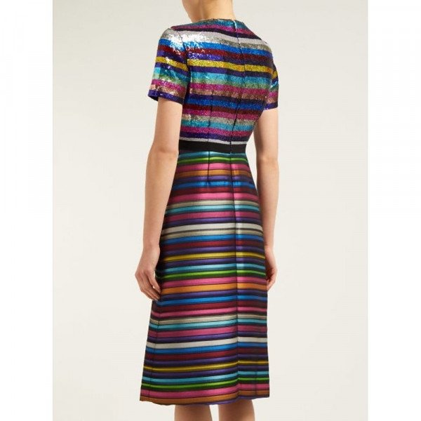 Mary Katrantzou L'Amur Dress In Pencils Jacquard