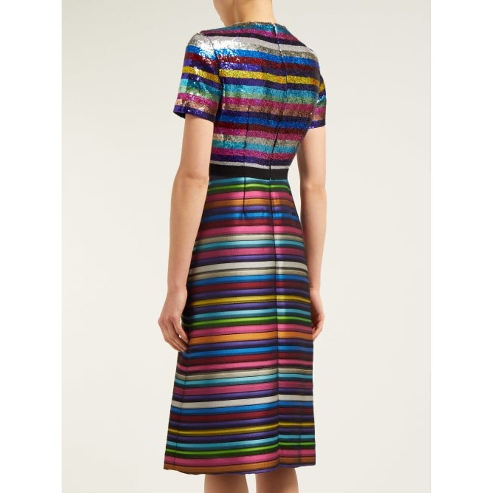 Mary Katrantzou L'Amur Dress In Pencils Jacquard