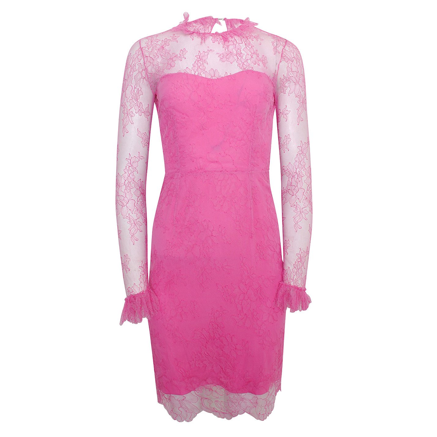Emilio De La Morena Lace Dress With Ruffle Trim