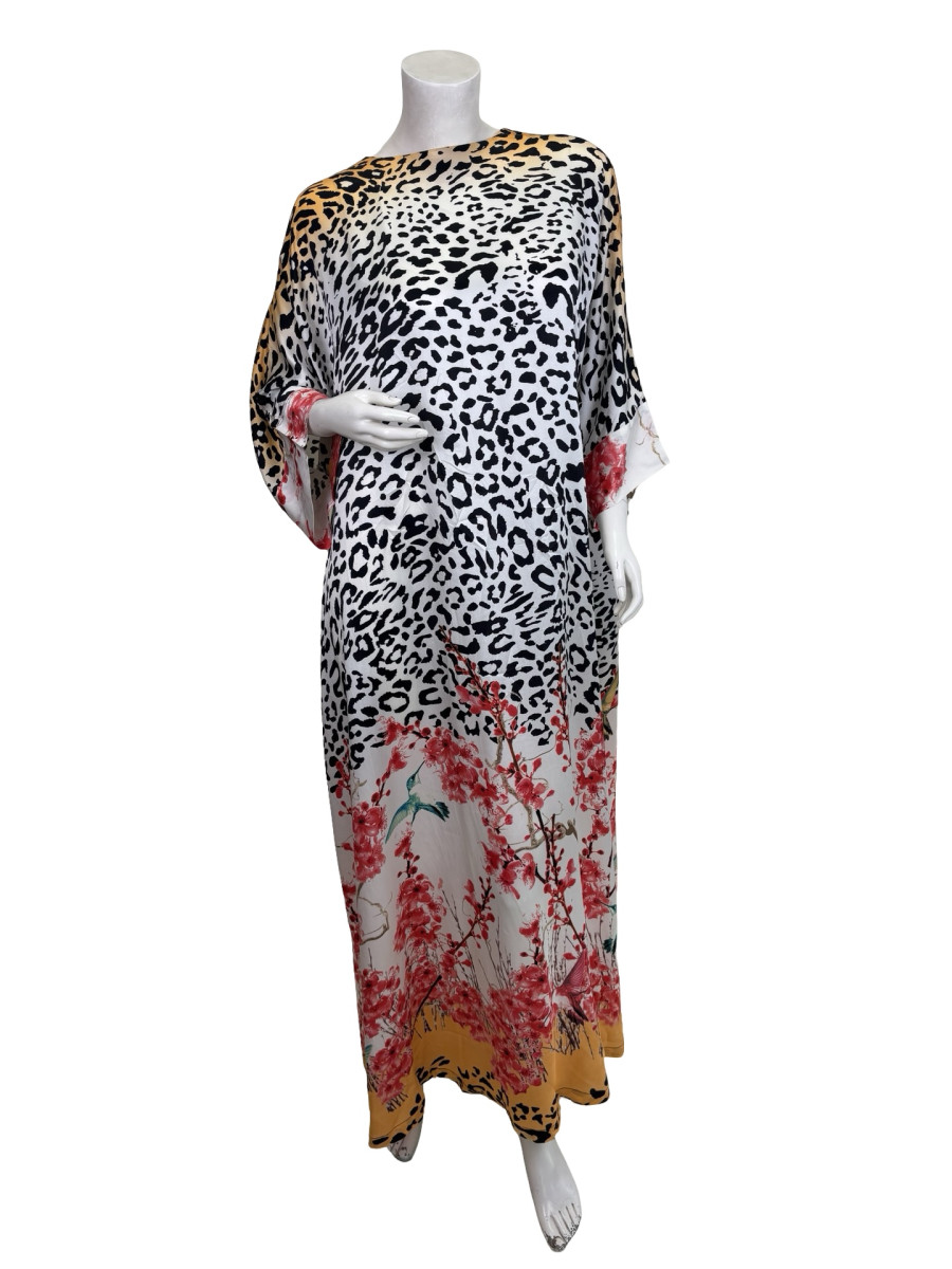 Christine Leopard Print Silk Dress