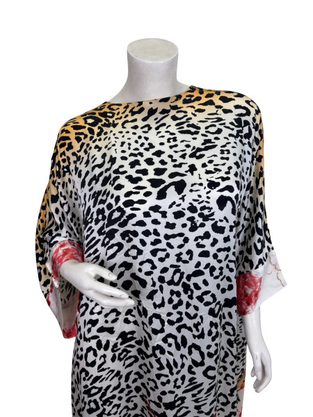 Christine Leopard Print Silk Dress