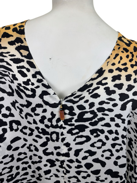 Christine Leopard Print Silk Dress