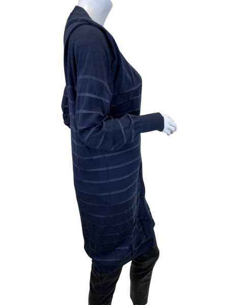 Fendi Navy Striped Long Cardigan