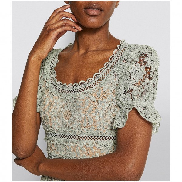 Self-Portrait Guipure Lace Midi Dress