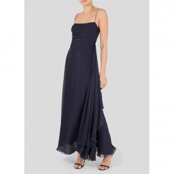 Ruched draped outlet dress