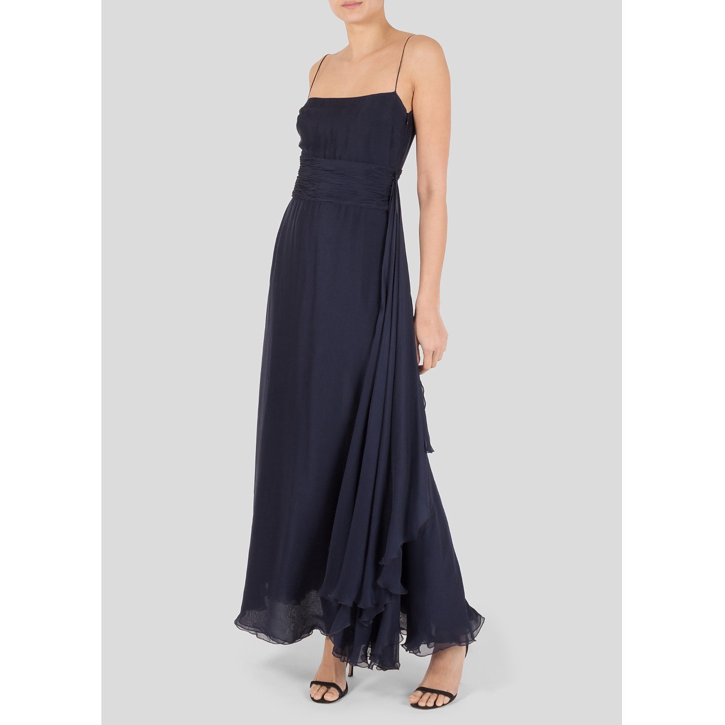 Valentino Sleeveless Ruched Draped Dress