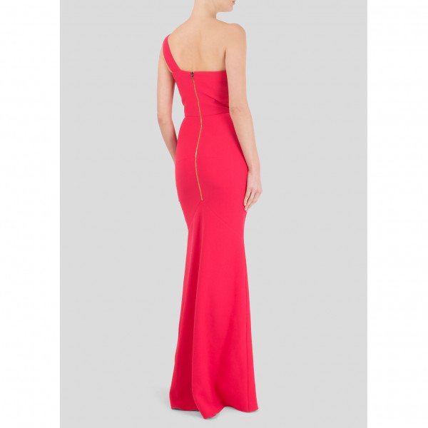 Roland Mouret Stretch Crepe One Shoulder Gown