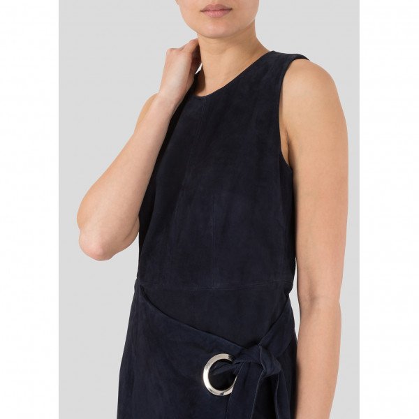 Whistles Isla Belted Suede Wrap Dress