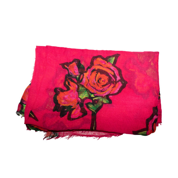 Louis Vuitton Rose Print Scarf