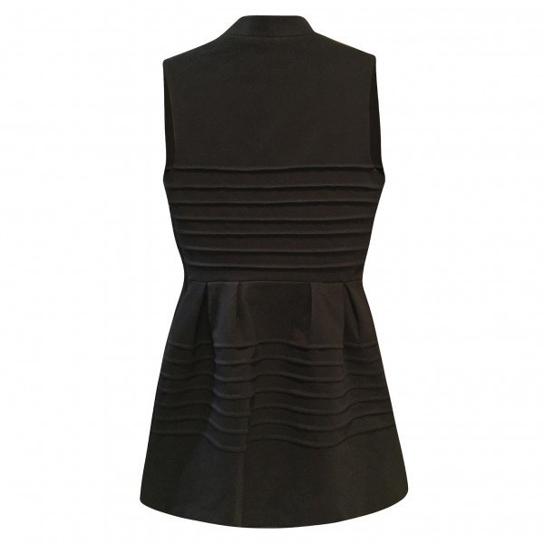 CÉLINE Satin-Trimmed Ribbed Mini Dress