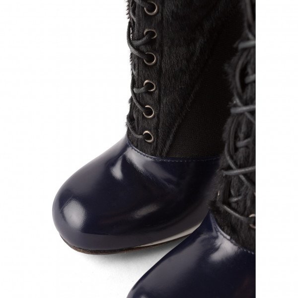 Fendi Panelled Pony Skin Boots