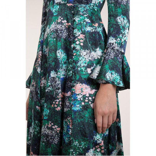 Beulah Yahvi Painterly Forest Rose Dress
